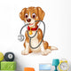 Cartoon Funny Dog Sitting Wall Decal