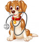 Cartoon Funny Dog Sitting Wall Decal