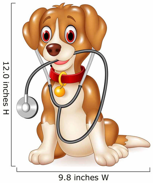 Cartoon Funny Dog Sitting Wall Decal