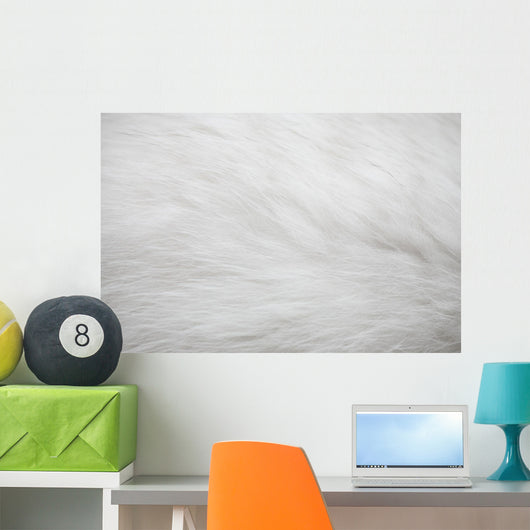 White Fur Texture Wall Decal