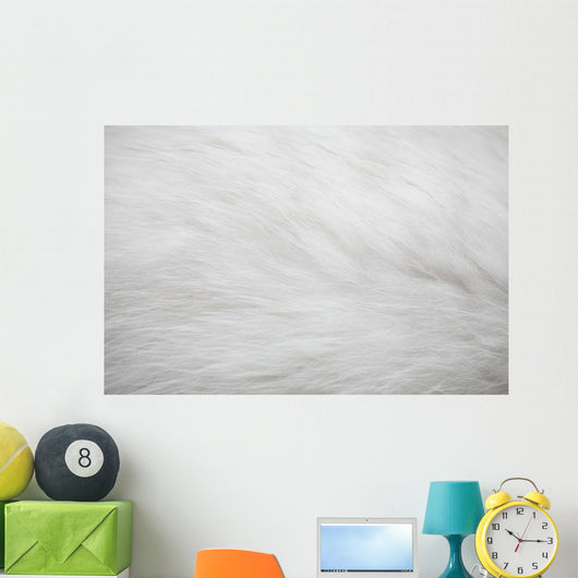 White Fur Texture Wall Decal