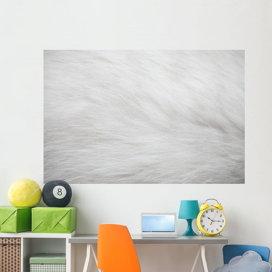 White Fur Texture Wall Decal