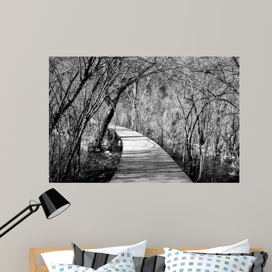 Wooden Path Jiuzhaigou China Wall Decal
