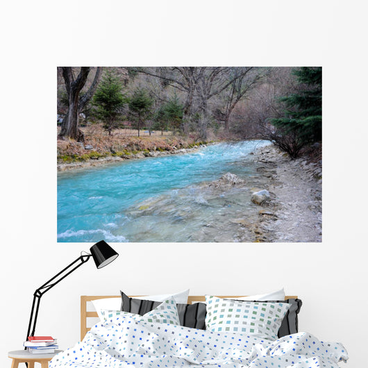 Colorful River Jiuzhaigou China Wall Decal