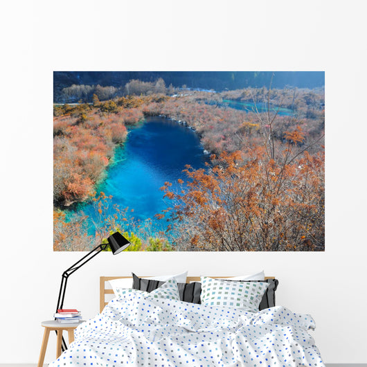 Colorful lake in Jiuzhaigou, China Wall Mural