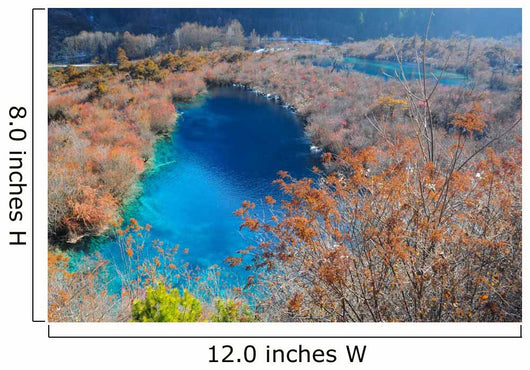 Colorful lake in Jiuzhaigou, China Wall Mural