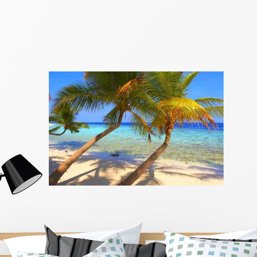 Excellent Beach with Palm Wall Decal
