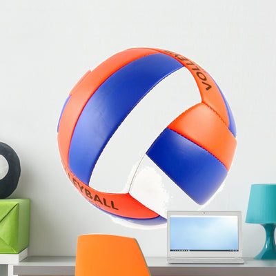 Volleyball Time Wall Decal shown on a wall