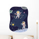 Stickman Kids Outer Space Wall Decal