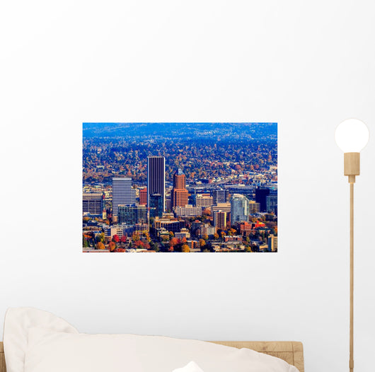 Portland Downtown Cityscape Skyline Wall Decal