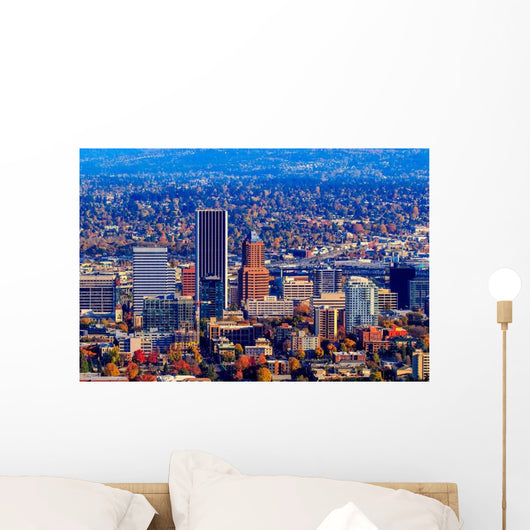 Portland Downtown Cityscape Skyline Wall Decal