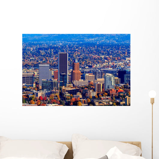 Portland Downtown Cityscape Skyline Wall Decal
