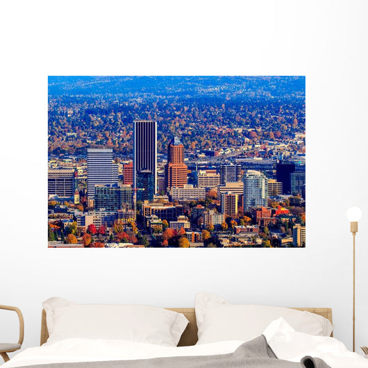 Portland Downtown Cityscape Skyline Wall Decal