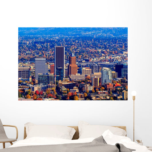 Portland Downtown Cityscape Skyline Wall Decal