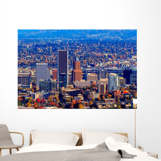 Portland Downtown Cityscape Skyline Wall Decal