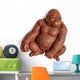 Chocolate Gorilla Monkey Covered Wall Decal