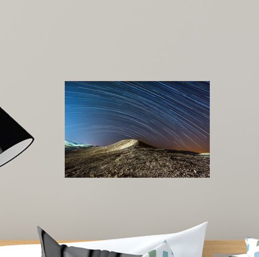 Star Trails over Mountains Wall Decal