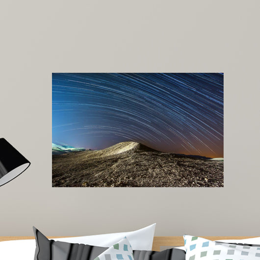 Star Trails over Mountains Wall Decal