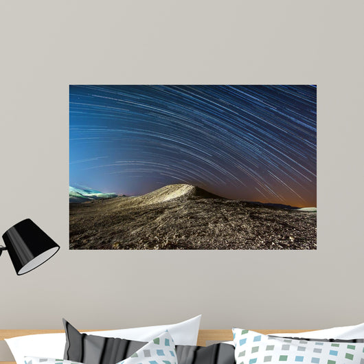Star Trails over Mountains Wall Decal