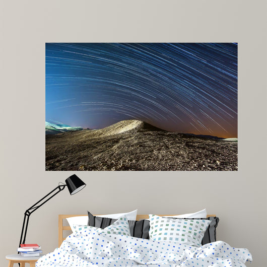 Star Trails over Mountains Wall Decal