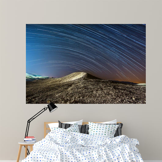 Star Trails over Mountains Wall Decal