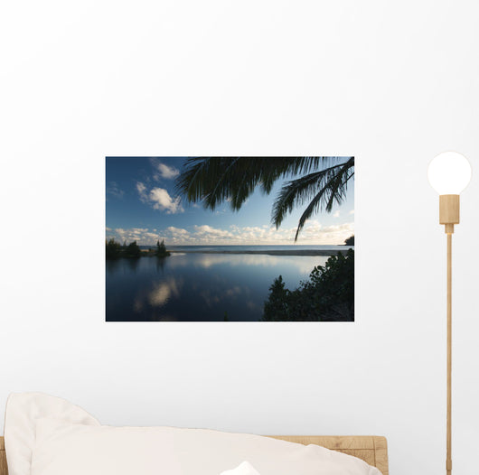 Tropical Sunset with Palm Wall Decal