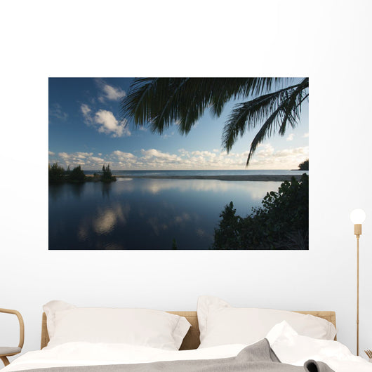 Tropical Sunset with Palm Wall Decal