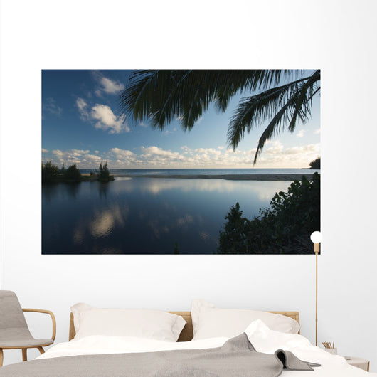 Tropical Sunset with Palm Wall Decal