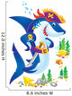 Shark Pirate Clip-art with Wall Decal Design 2