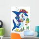 Shark Pirate Clip-art with Wall Decal Design 1