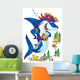 Shark Pirate Clip-art with Wall Decal Design 1