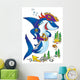 Shark Pirate Clip-art with Wall Decal Design 1