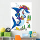 Shark Pirate Clip-art with Wall Decal Design 1