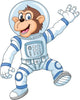 Cartoon Funny Monkey Wearing Wall Decal