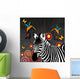 Humming Birds and Zebra Wall Decal