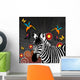 Humming Birds and Zebra Wall Decal
