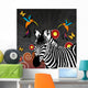 Humming Birds and Zebra Wall Decal