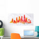 Silhouette Watercolor Los Angeles Wall Decal