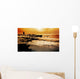 Man Walks Rocks Sea Wall Decal