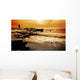 Man Walks Rocks Sea Wall Decal