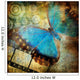 Grungy Artwork with Butterfly Wall Decal