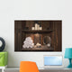 Rustic Spa Scene with Wall Decal