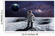 Brave Astronaut Spacewalk Moon Wall Decal