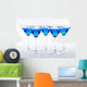 Blue Martini Cocktail Wall Decal