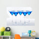 Blue Martini Cocktail Wall Decal