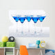Blue Martini Cocktail Wall Decal