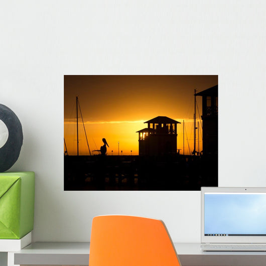 Gulfport Marina Sunset Wall Decal