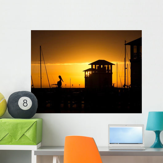 Gulfport Marina Sunset Wall Decal