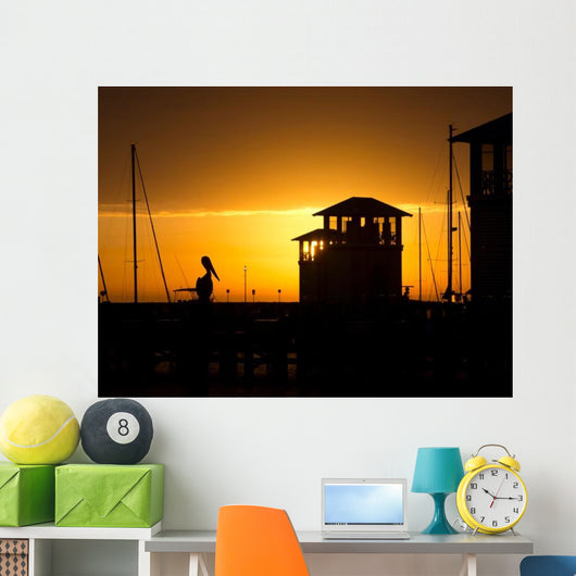 Gulfport Marina Sunset Wall Decal