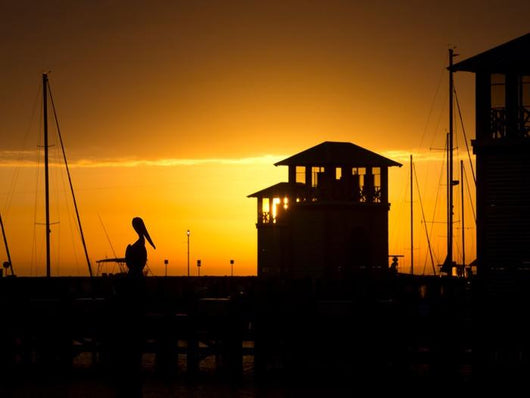 Gulfport Marina Sunset Wall Decal